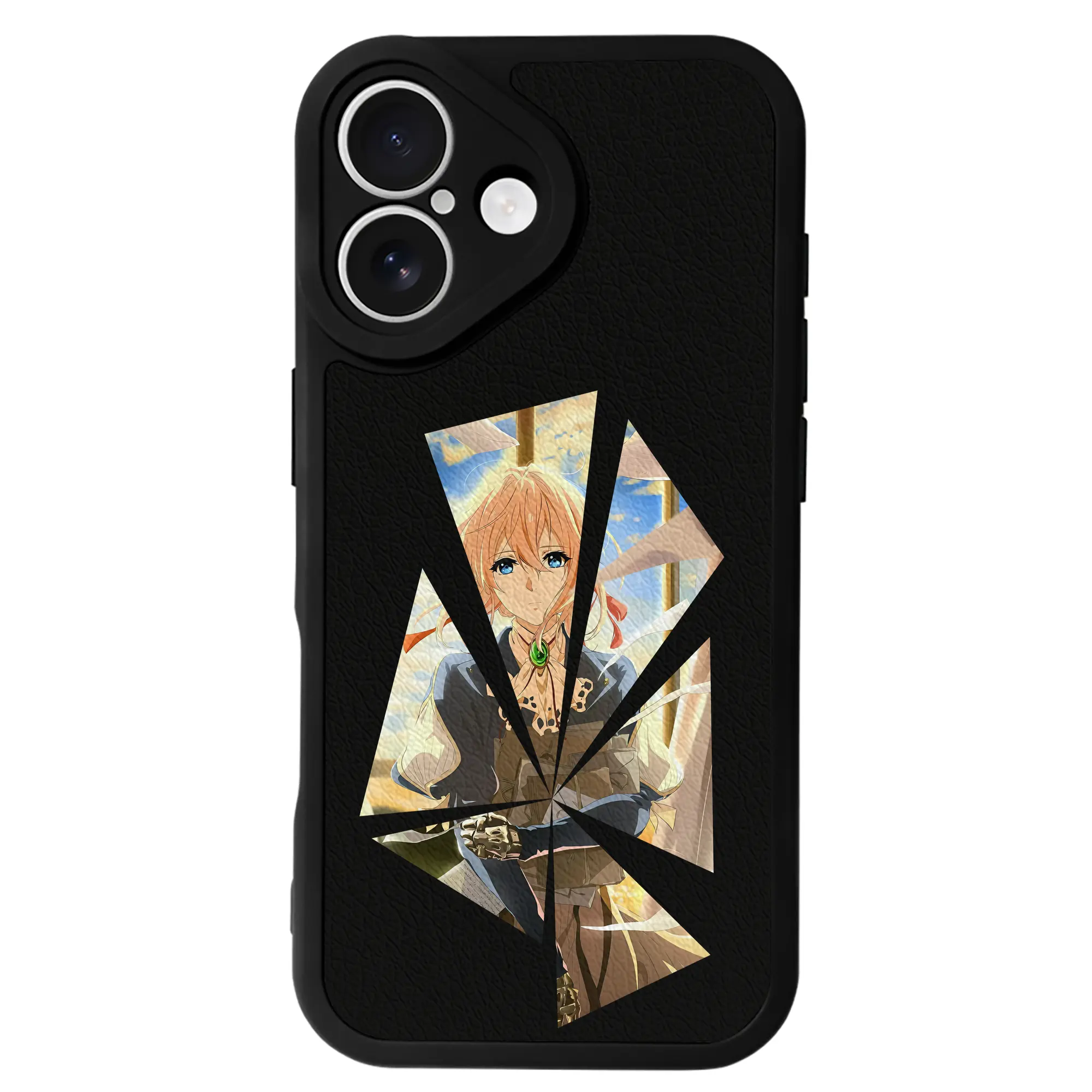 ヴァイオレット・エヴァーガーデン グッズ,ヴァイオレット・エヴァーガーデン - IPhone 16シリーズ対応 ・ シリコンスマホケース ・ レザー調 ・ 高精度フィット ・ 耐衝撃 ・ ワイヤレス充電対応 ・ 精密カット